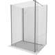 Mexen Kioto ścianka prysznicowa Walk-in 130 x 75 x 30 cm, transparent, gun metal - 800-130-075-221-95-00-030