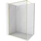 Mexen Kioto-F ścianka prysznicowa Walk-in z ramką 75 x 202 cm, transparent 8 mm, złota szczotkowana - 800-075-104-55-00