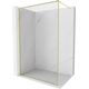 Mexen Kioto-F ścianka prysznicowa Walk-in z ramką 100 x 202 cm, transparent 8 mm, złota szczotkowana - 800-100-104-55-00