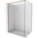 Mexen Kioto-F ścianka prysznicowa Walk-in z ramką 55 x 202 cm, transparent 8 mm, różowe złoto - 800-055-104-60-00
