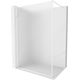 Mexen Kioto-F ścianka prysznicowa Walk-in z ramką 100 x 202 cm, szron 8 mm, biała - 800-100-104-20-30
