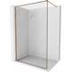 Mexen Kioto-F ścianka prysznicowa Walk-in z ramką 50 x 202 cm, transparent 8 mm, różowe złoto - 800-050-104-60-00