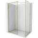 Mexen Kioto-F ścianka prysznicowa Walk-in z ramką 120 x 110 cm, transparent 8 mm, złota - 800-120-202-04-50-110