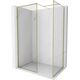 Mexen Kioto-F ścianka prysznicowa Walk-in z ramką 150 x 75 cm, transparent 8 mm, złota - 800-150-202-04-50-075