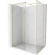 Mexen Kioto-F ścianka prysznicowa Walk-in z ramką 180 x 70 cm, transparent 8 mm, złota szczotkowana - 800-180-202-04-55-070