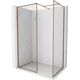 Mexen Kioto-F ścianka prysznicowa Walk-in z ramką 120 x 100 cm, transparent 8 mm, różowe złoto - 800-120-202-04-60-100