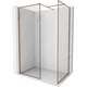 Mexen Kioto-F ścianka prysznicowa Walk-in z ramką 110 x 85 cm, transparent 8 mm, różowe złoto - 800-110-202-04-60-085