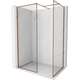 Mexen Kioto-F ścianka prysznicowa Walk-in z ramką 150 x 120 cm, transparent 8 mm, różowe złoto - 800-150-202-04-60-120