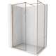 Mexen Kioto-F ścianka prysznicowa Walk-in z ramką 155 x 100 cm, transparent 8 mm, miedź szczotkowana - 800-155-202-04-65-100