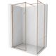 Mexen Kioto-F ścianka prysznicowa Walk-in z ramką 140 x 115 cm, transparent 8 mm, miedź szczotkowana - 800-140-202-04-65-115