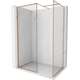 Mexen Kioto-F ścianka prysznicowa Walk-in z ramką 120 x 75 cm, transparent 8 mm, miedź szczotkowana - 800-120-202-04-65-075