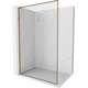 Mexen Kioto-F L ścianka prysznicowa Walk-in z ramką 50 x 202 cm, transparent 8 mm, różowe złoto - 800-050-174-60-00