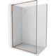 Mexen Kioto-F L ścianka prysznicowa Walk-in z ramką 55 x 202 cm, transparent 8 mm, różowe złoto - 800-055-174-60-00