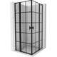 Mexen Mist L Duo kabina prysznicowa uchylna 110 x 110 cm, czarna kratka, czarna - 8A4L-110L-110P-70-77
