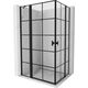 Mexen Mist Duo kabina prysznicowa uchylna 115 x 80 cm, czarna kratka, czarna - 8A4-115L-080P-70-77