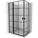 Mexen Mist Duo kabina prysznicowa uchylna 100 x 80 cm, czarna kratka, czarna - 8A4-100L-080P-70-77