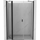 Mexen Mist drzwi prysznicowe uchylne 160 cm, transparent, czarne - 8A4-160-001-70-00