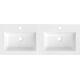 Mexen Otis umywalka wpuszczana w blat podwójna 121 x 46,5 cm, biała połysk - 25181200D, 2 image