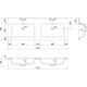 Mexen Otis umywalka wpuszczana w blat podwójna 121 x 46,5 cm, biała połysk - 25181200D, 3 image