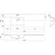 Mexen Otis umywalka wpuszczana w blat lewa 141 x 46,5 cm, biała mat - 25181401L, 3 image