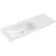 Mexen Vela umywalka wpuszczana w blat lewa 121 x 46,5 cm, biała mat - 25231201L