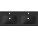 Mexen Vela umywalka wpuszczana w blat podwójna 121 x 46,5 cm, czarna mat - 25231271D, 2 image