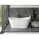 Mexen Montana wanna wolnostojąca 180 x 90 cm, biała, przelew czarny - 52011809000-70, изображение 2