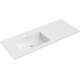 Mexen Otis umywalka wpuszczana w blat lewa 121 x 46,5 cm, biała mat - 25181201L