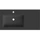 Mexen Otis umywalka wpuszczana w blat lewa 91 x 46,5 cm, czarna mat - 25189071L, 2 image