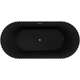 Mexen Paola wanna wolnostojąca ryflowana 150 x 75 cm, czarna mat, przelew gun gray szczotkowany - 52721507571-66, изображение 2