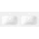 Mexen Vela umywalka wpuszczana w blat podwójna 121 x 46,5 cm, biała połysk - 25231200D, 2 image