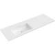 Mexen Otis umywalka wpuszczana w blat lewa 141 x 46,5 cm, biała połysk - 25181400L
