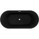 Mexen Paola wanna wolnostojąca ryflowana 170 x 80 cm, czarna mat, przelew biały - 52721708071-20, 2 image