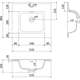 Mexen Otis umywalka wpuszczana w blat 51 x 46,5 cm, biała połysk - 25185000, 3 image
