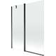Mexen Flip parawan nawannowy 1-skrzydłowy 140 x 150 cm, transparent, czarny - 894-140-101-70-00