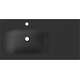 Mexen Vela umywalka wpuszczana w blat lewa 91 x 46,5 cm, czarny mat - 25239071L, 2 image