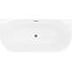 Mexen Oval Slim wanna wolnostojąca przyścienna 170 x 80 cm, biała, przelew gun metal - 52661708000-95, изображение 2