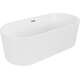 Mexen Paola wanna wolnostojąca ryflowana 170 x 80 cm, biała mat, przelew złoty - 52721708001-50