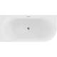 Mexen Gia wanna wolnostojąca narożna ryflowana lewa 150 x 75 cm, biała połysk, przelew chrom - 52701507500L-01, изображение 2