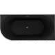 Mexen Gia wanna wolnostojąca narożna ryflowana prawa 170 x 80 cm, czarna mat, przelew gun metal - 52701708071P-95, 2 image