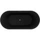 Mexen Paola wanna wolnostojąca ryflowana 170 x 80 cm, czarna mat, przelew gun metal - 52721708071-95, 2 image