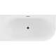 Mexen Gia wanna wolnostojąca narożna ryflowana lewa 150 x 75 cm, biała mat, przelew czarny - 52701507501L-70, 2 image