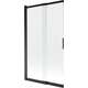 Mexen Fox parawan nawannowy 2-skrzydłowy przesuwny 100 x 150 cm, transparent, czarny - 891-100-002-70-00