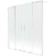 Mexen Velar Duo parawan nawannowy 2-skrzydłowy przesuwny 140 x 150 cm, transparent, biały - 896-140-000-02-20