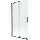 Mexen Velar parawan nawannowy 2-skrzydłowy przesuwny 100 x 150 cm, transparent, czarny - 896-100-000-01-70