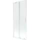 Mexen Velar parawan nawannowy 2-skrzydłowy przesuwny 85 x 150 cm, transparent, biały - 896-085-000-01-20