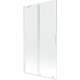 Mexen Velar parawan nawannowy 2-skrzydłowy przesuwny 100 x 150 cm, transparent, biały - 896-100-000-01-20