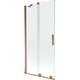 Mexen Velar parawan nawannowy 2-skrzydłowy przesuwny 90 x 150 cm, transparent, różowe złoto - 896-090-000-01-60