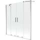 Mexen Velar Duo parawan nawannowy 2-skrzydłowy przesuwny 150 x 150 cm, transparent, chrom - 896-150-000-02-01