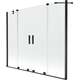 Mexen Velar Duo parawan nawannowy 2-skrzydłowy przesuwny 170 x 150 cm, transparent, czarny - 896-170-000-02-70